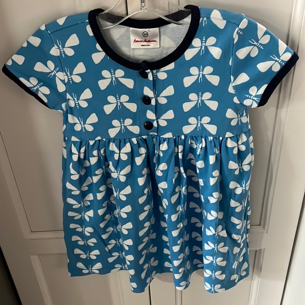 Hanna Anderson blue dress size 100 cm / 4